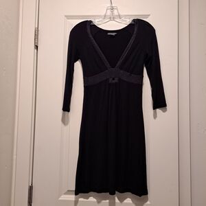 Armani Exchange Black 3/4 Length Sleeve Dress Cutout Size XS
